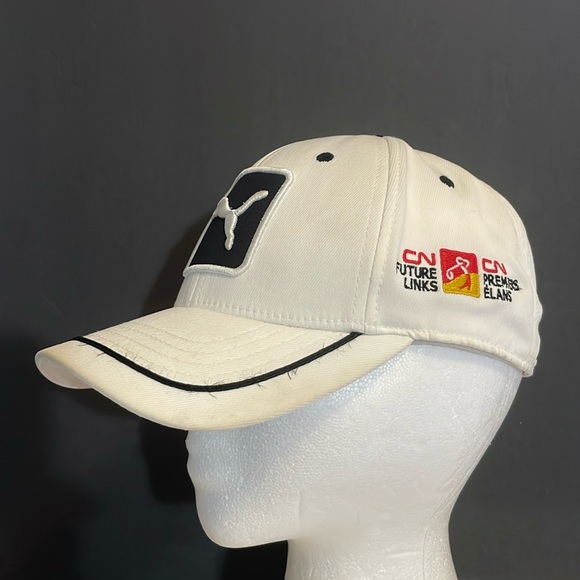 Puma baseball hat cap white and black os strap adjustment CN future links - Picture 2 of 6